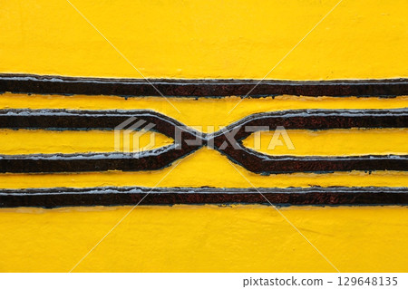 Abstract Yellow color Paint Texture 129648135
