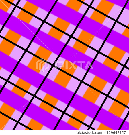 Halloween colors: check, purple, orange 129648157