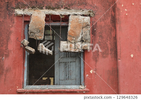 window of a vintage house window of a vintage house 129648326