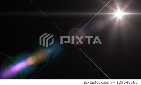 Lens flare and rainbow light effect 129648565