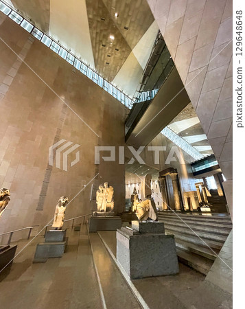 Grand Staircase at the Grand Egyptian Museum in Giza Grand Staircase at the Grand Egyptian Museum in Giza 129648648