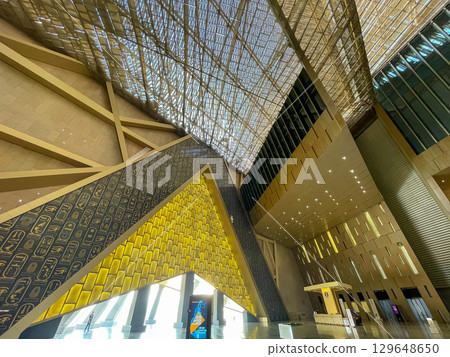 Entrance to the Grand Egyptian Museum in Giza Entrance to the Grand Egyptian Museum in Giza 129648650
