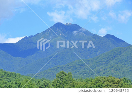 Mount Jonen in the Northern Alps in summer 129648753