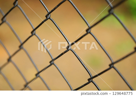 Abstract Metal Fence at Jail wall 129648775
