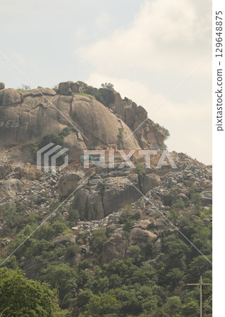 Crane working at Construction site Crane working at Construction site 129648875