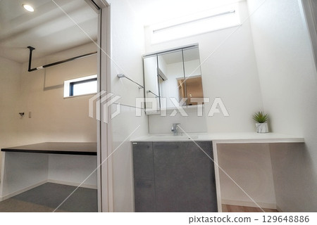 Beautiful bathroom in a new apartment Beautiful bathroom in a new apartment 129648886