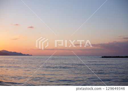 Sunset at Yuhigaura in Kyotango 129649346