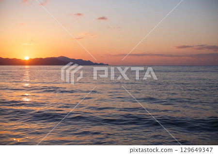 Sunset at Yuhigaura in Kyotango 129649347