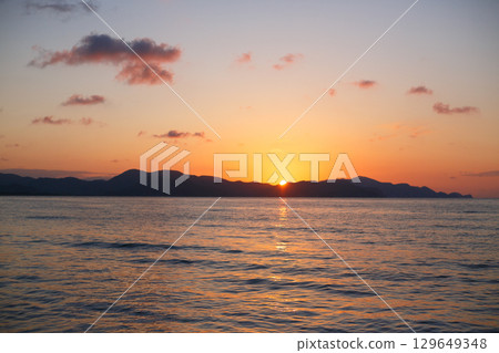 Sunset at Yuhigaura in Kyotango 129649348