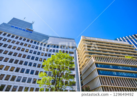 Tokyo cityscape in Japan, including Kudanzaka Hospital and Chubu Nippon Broadcasting System (August 15th) 129649492