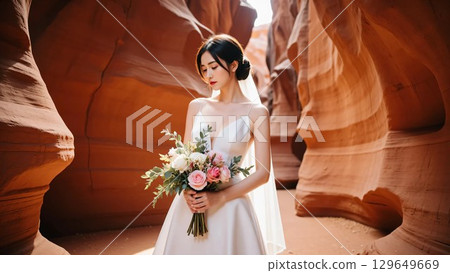 穿著婚紗的女人 129649669