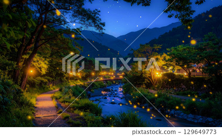 Fireflies, rivers and abundant nature 129649773