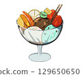 Parfait with lots of fruit 129650650
