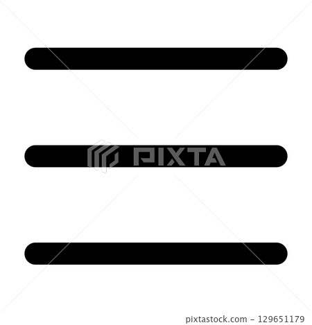 Simple rounded menu icons Simple rounded menu icons 129651179