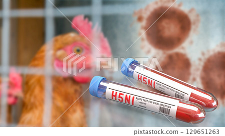 The Blood Tube for avian influenza or bird flu concept 3d Rendering. The Blood Tube for avian influenza or bird flu concept 3d Rendering. 129651263