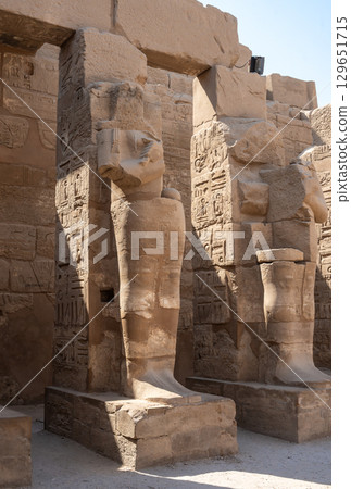 Ancient ruins of Karnak Temple in Luxor, Egypt Ancient ruins of Karnak Temple in Luxor, Egypt 129651715