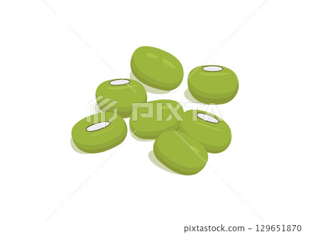 Mung Bean Isolated on White Background stock illustration 129651870