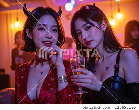 Women enjoying a party 129652180