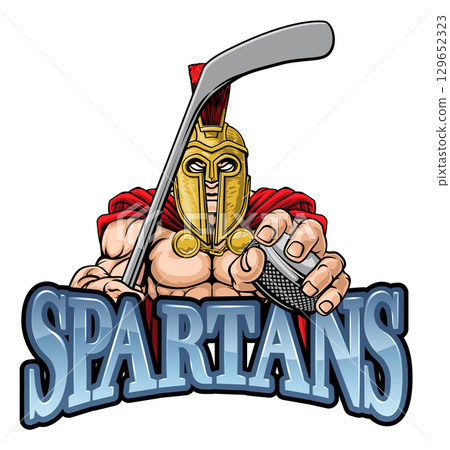 Spartan Man Ice Hockey Sports Team Mascot 129652323