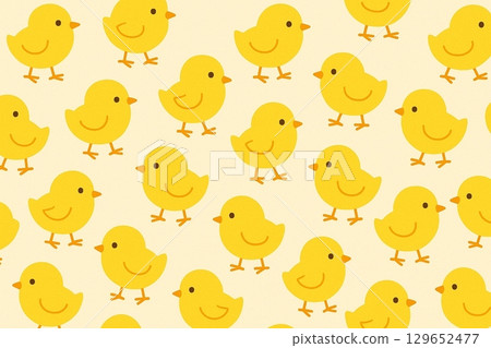 Yellow chick pattern Yellow chick pattern 129652477