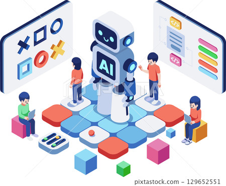 Isometric AI and Logical Thinking Education for Kids Isometric AI and Logical Thinking Education for Kids 129652551