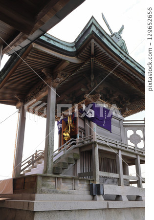 Main hall of Tsushima Shrine, a shrine dedicated to children in Minocho, Mitoyo City, Kagawa Prefecture (Summer Festival) Main hall of Tsushima Shrine, a shrine dedicated to children in Minocho, Mitoyo City, Kagawa Prefecture (Summer Festival) 129652656