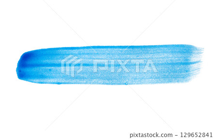 blue brush stroke isolated on white background 129652841
