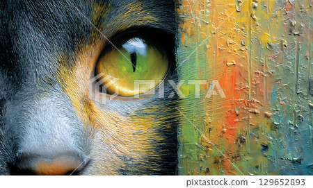 Close-up of a cat with bright eyes Close-up of a cat with bright eyes 129652893