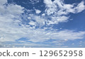 Summer blue sky and white clouds 129652958