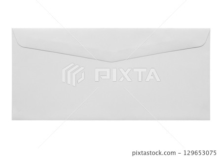 White paper envelope isolated on white background 129653075