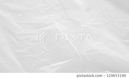White transparent plastic bag texture background 129653190