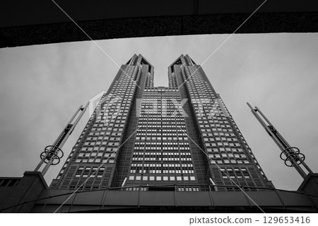 Shinjuku buildings on a cloudy day Tokyo Metropolitan Government Building Shinjuku buildings on a cloudy day Tokyo Metropolitan Government Building 129653416