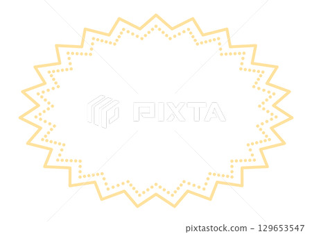 Yellow jagged circular punk frame Yellow jagged circular punk frame 129653547