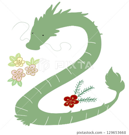 龍年新年插畫 龍年新年插畫 129653668