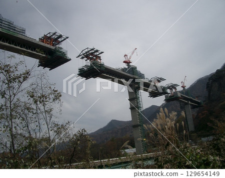 Bridge under construction Bridge under construction 129654149