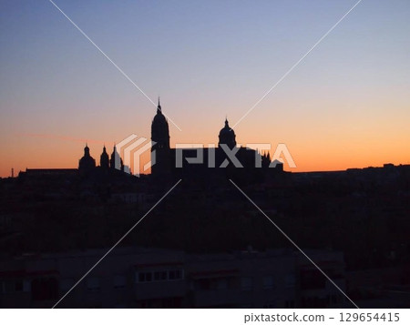 cathedral in the morning glow 129654415