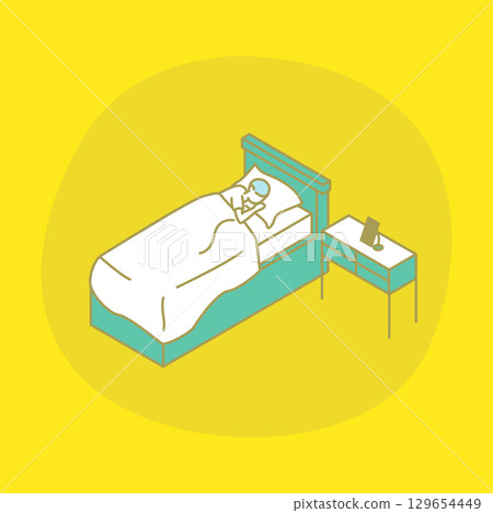 Illustration of students and working people living alone 129654449
