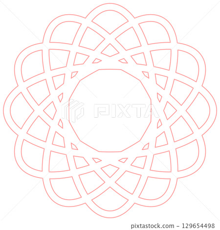 Pink abstract floral pattern 129654498