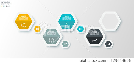 Timeline chart business infographic template. Timeline chart business infographic template. 129654606