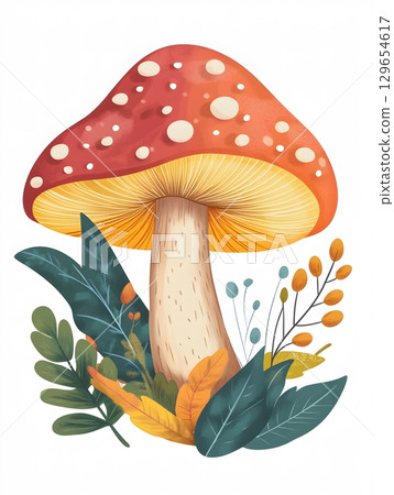 illustration of mushroom 129654617
