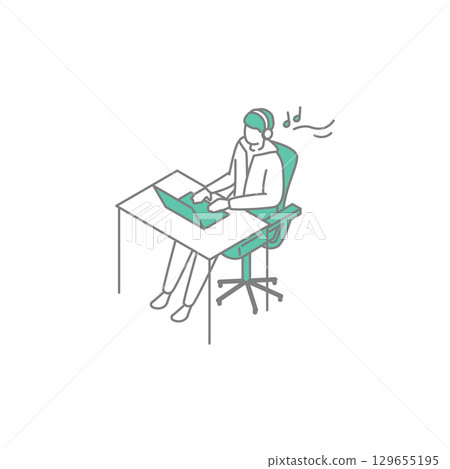 獨居的學生與上班族插圖 129655195