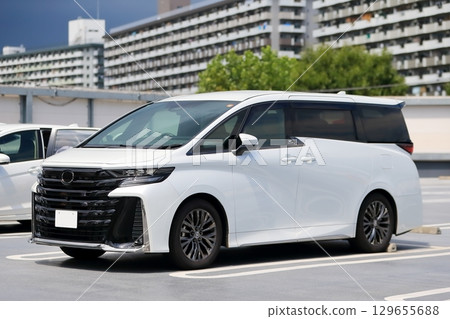 White minivan image 129655688