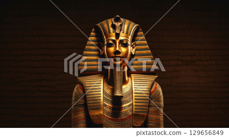 古埃及法老雕像的圖像 129656849