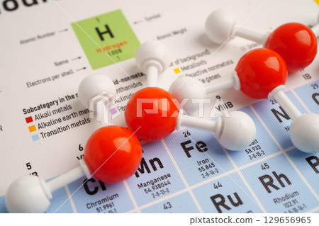 Molecules chemical on a periodic table background. Molecules chemical on a periodic table background. 129656965