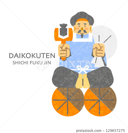 Daikokuten Seven Lucky Gods Simple and stylish flat design illustration Daikokuten Seven Lucky Gods Simple and stylish flat design illustration 129657275