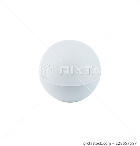 Modern round white ceiling light fixture for GX53 lamp, isolated on a clean white background, sleek and minimal design for home interiors. Modern round white ceiling light fixture for GX53 lamp, isolated on a clean white background, sleek and minimal design for home interiors. 129657557