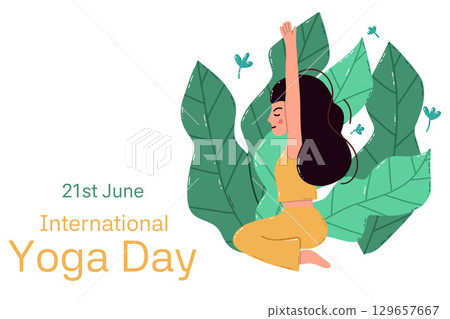 Celebrating International Yoga Day with a Peaceful Meditation in Nature 129657667
