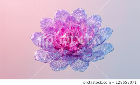 A flower with a pink and purple hue 129658071