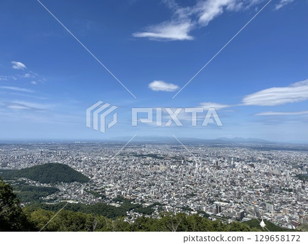 從Mt. Moiwa看見的札幌的看法 從Mt. Moiwa看見的札幌的看法 129658172