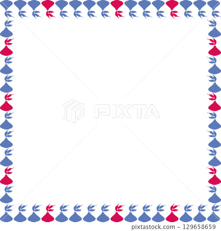 Leaves plant in vase, bottle frame. Minimalist aesthetic illustration with red ceramic vase. Baby shower 129658659